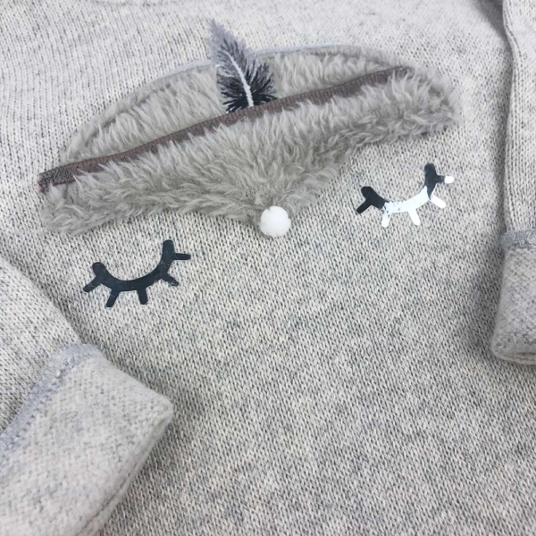 Conjunto fox gris niño