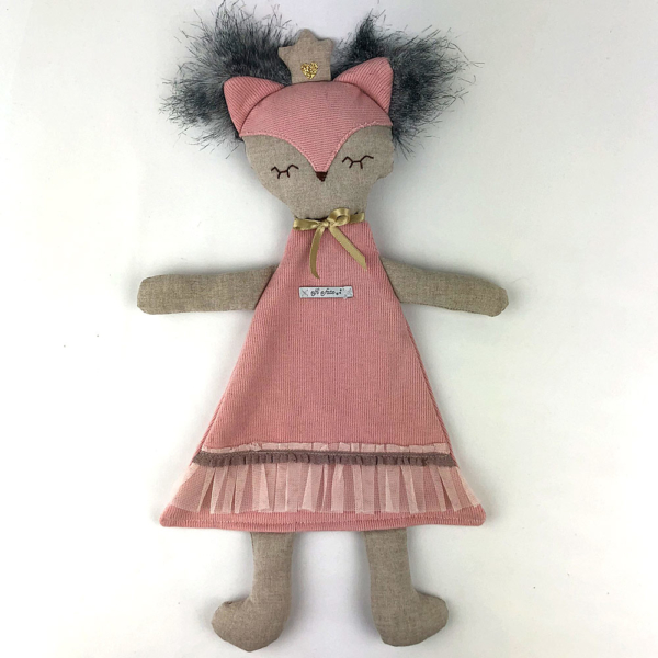 Doudou fox rosa