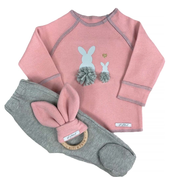 Conjunto Rabbit rosa